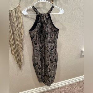H&M snakeskin sheath dress size 4